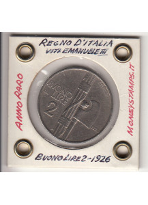 1926 Buono Da 2 Lire Sigillato Rara Vittorio Emanuele III